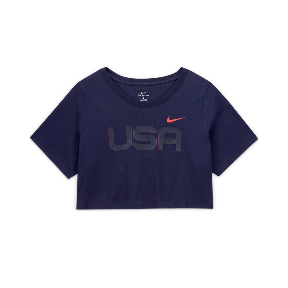 Nike Plus Size Cotton Crop USA Top